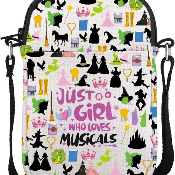 Musical Theatre Lover Merchandise Witch Good and Bad Witch Crossbody Bag Good Wi - Picture 1 of 7
